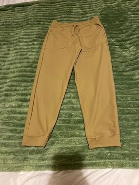 wonder nation Tan Elastic Waist Joggers